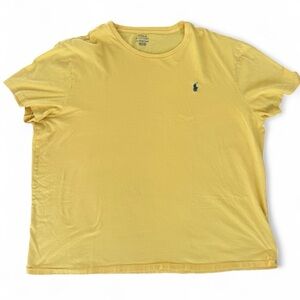 Polo Ralph Lauren Yellow T-Shirt XXL Blue Pony Logo